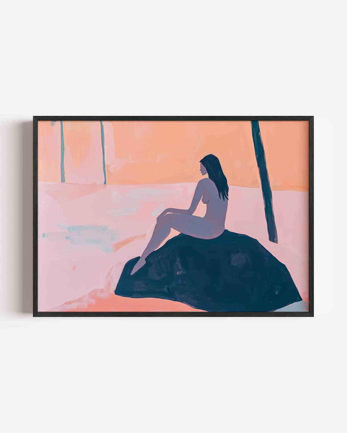 Zittende figuur – jungle landscape poster als wanddecoratie