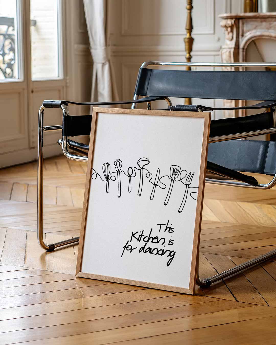Keuken Dansposter – zomerse wandkunst als portret poster