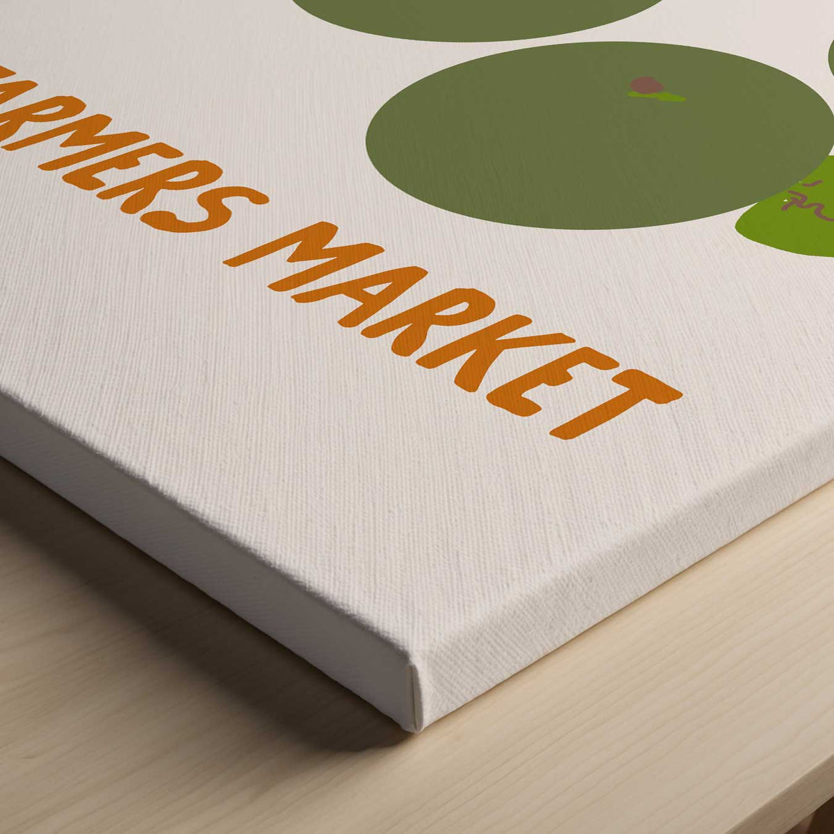 Groene Appelmarkt – canvas kunstwerk als wanddecoratie