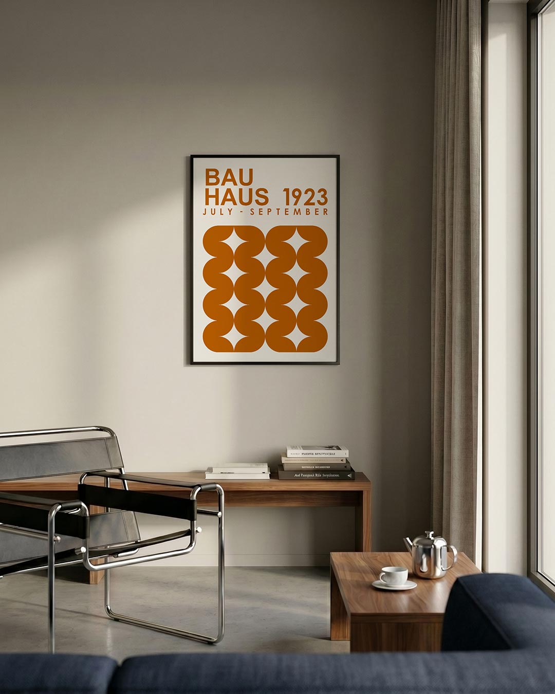 Vormritme en kleur – staande Bauhaus poster voor aan de muur