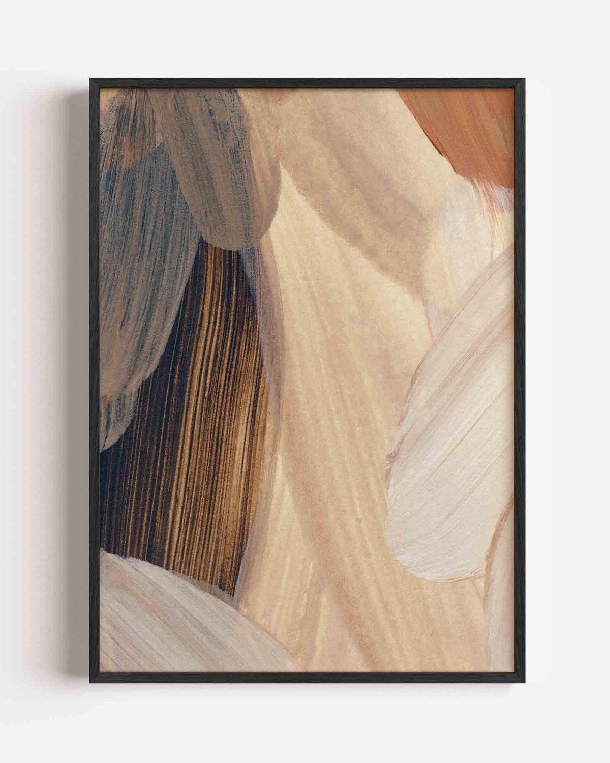 Abstracte penseelstreken – schilderkunst portret poster als wanddecoratie