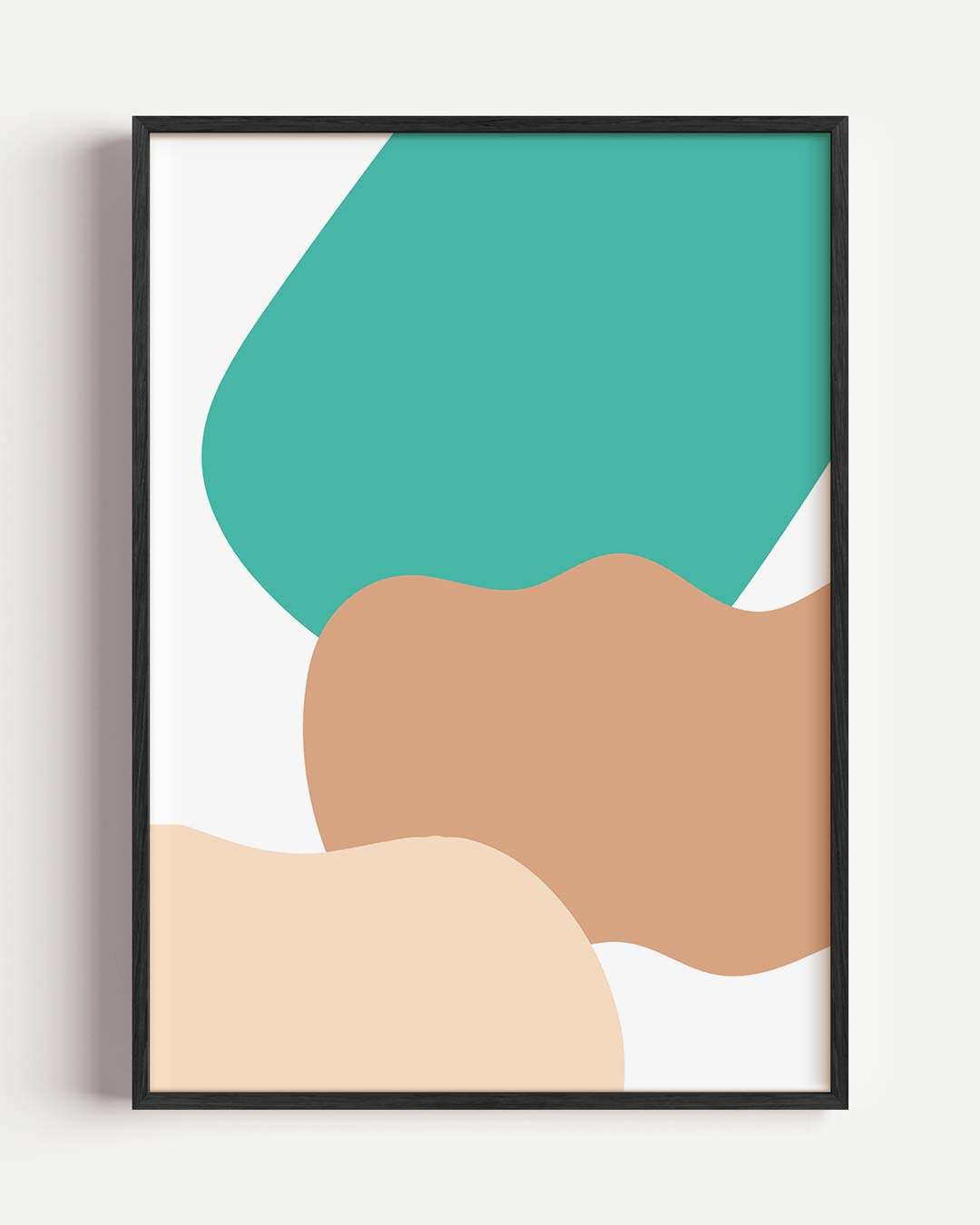 Vrolijke Kleurenpracht – kleurrijke abstracte portret poster als wanddecoratie