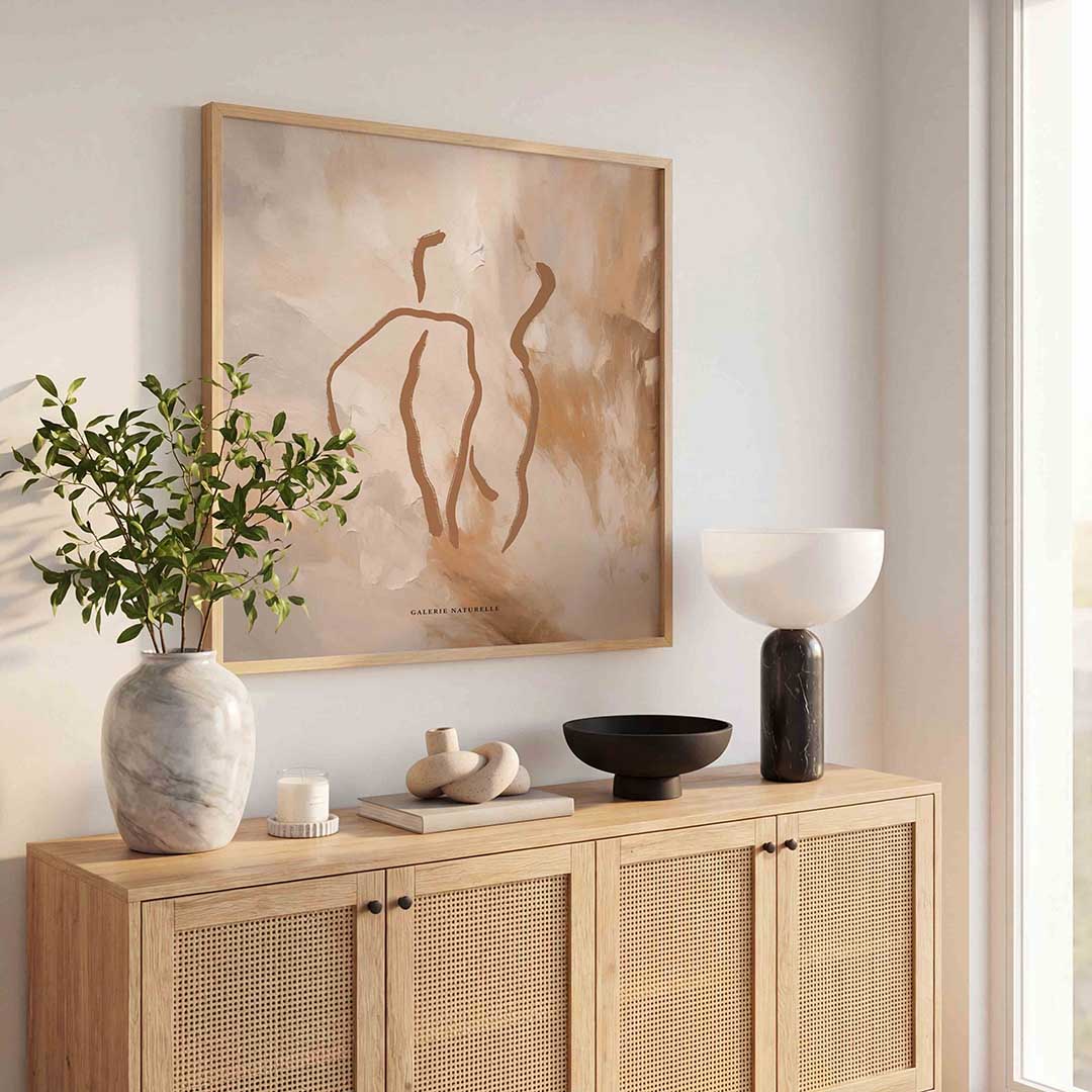Abstracte figuren – kleurrijke poster in vierkant formaat