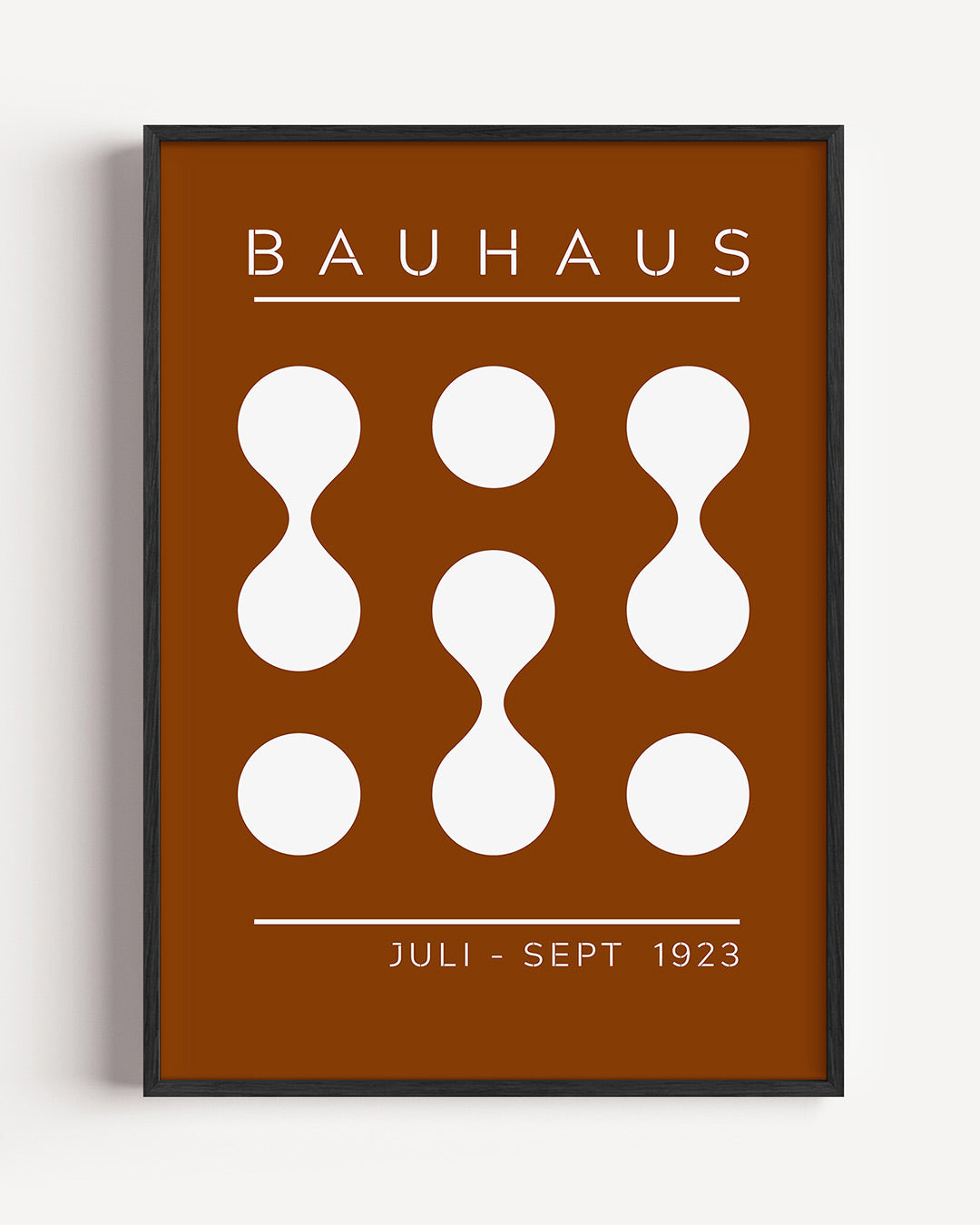 Vorm en balans – staande Bauhaus poster als wanddecoratie