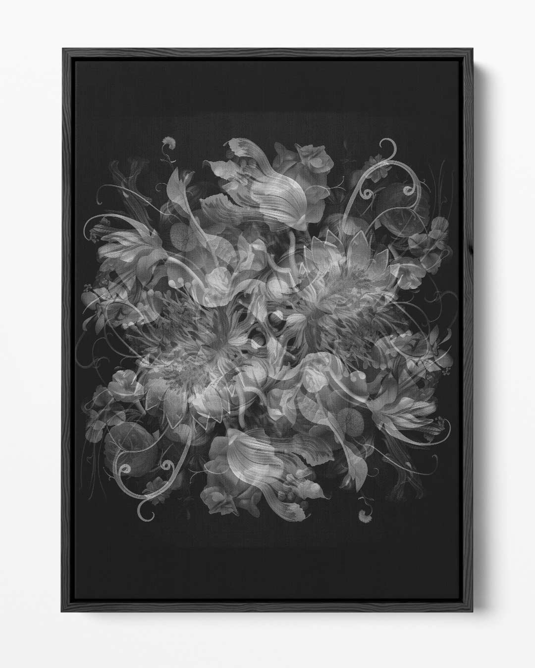 Mystieke Bloemenfantasie – portret kunstwerk als wanddecoratie