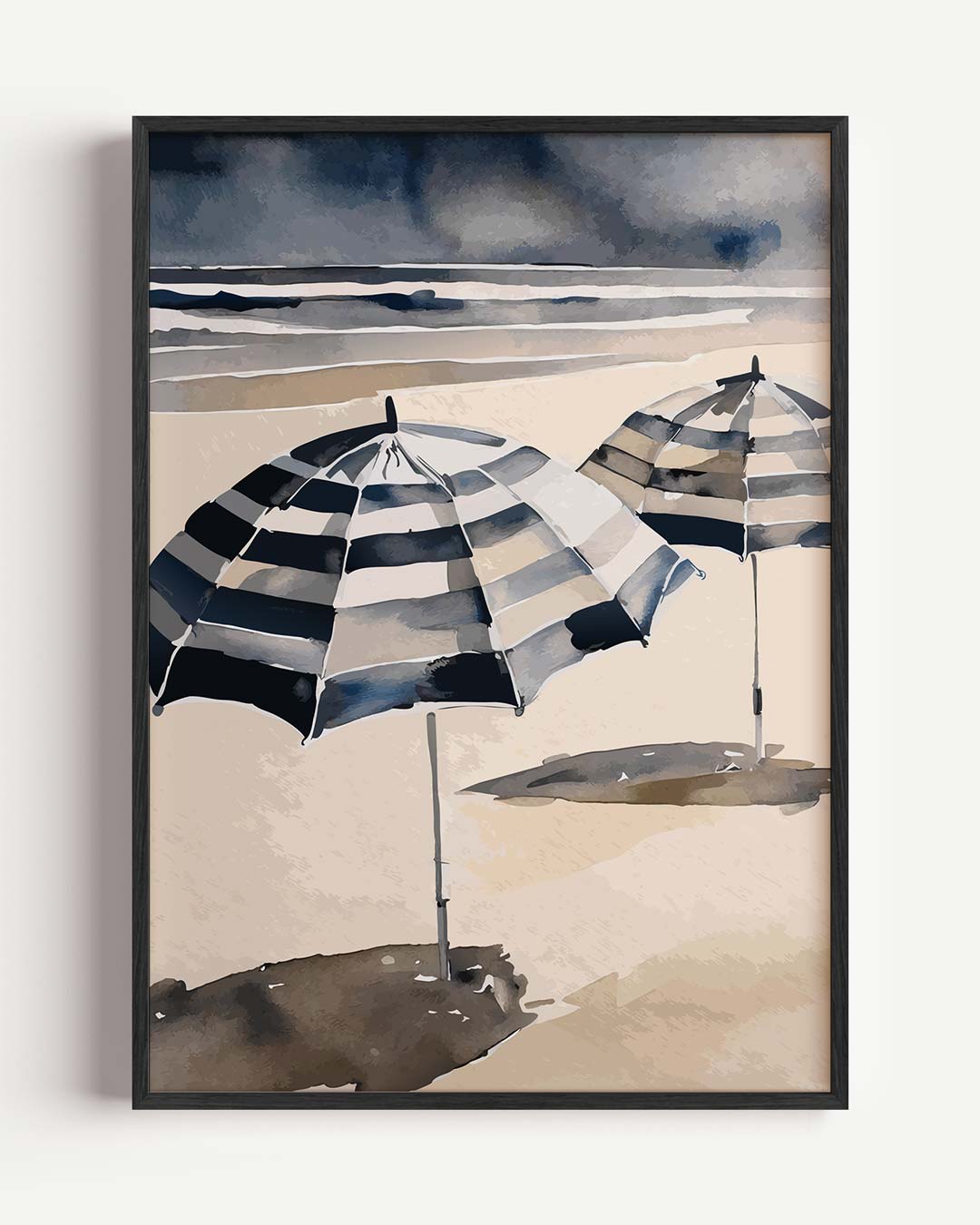 Strandparasol Droom – zomer portret poster als wanddecoratie