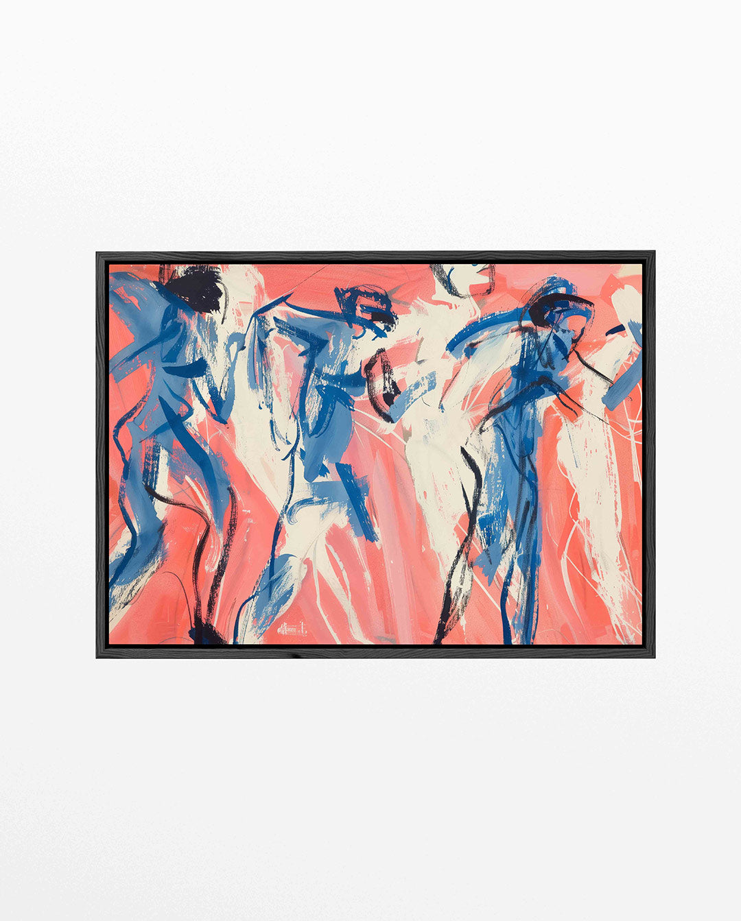 Dynamische figuren – liggend modern kunstwerk