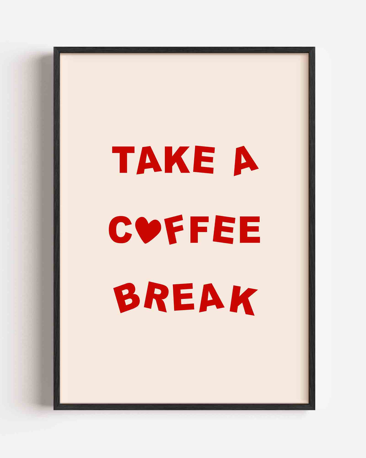 Take a coffee break – Slow Living portret poster als wanddecoratie