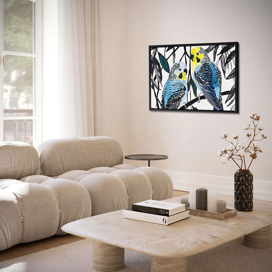 Vogels in takken – alternatieve weergave van het kunstwerk