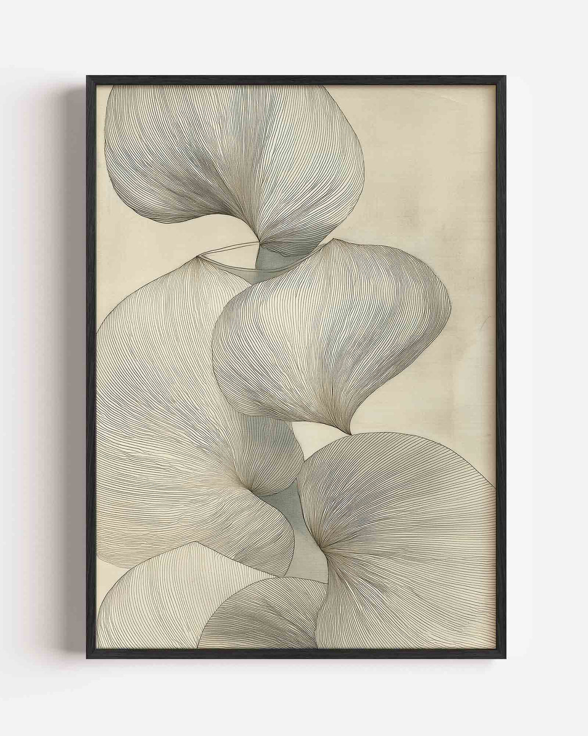 Abstracte bladeren – abstracte portret poster als wanddecoratie