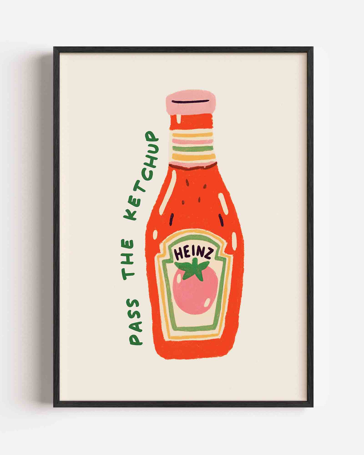 Ketchup fles – keuken portret poster als wanddecoratie