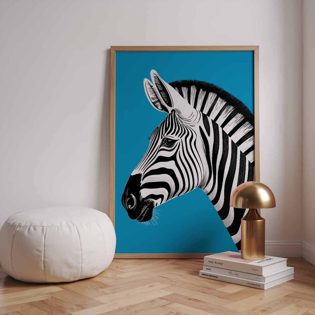 Zebra Portret – dieren poster in staand formaat
