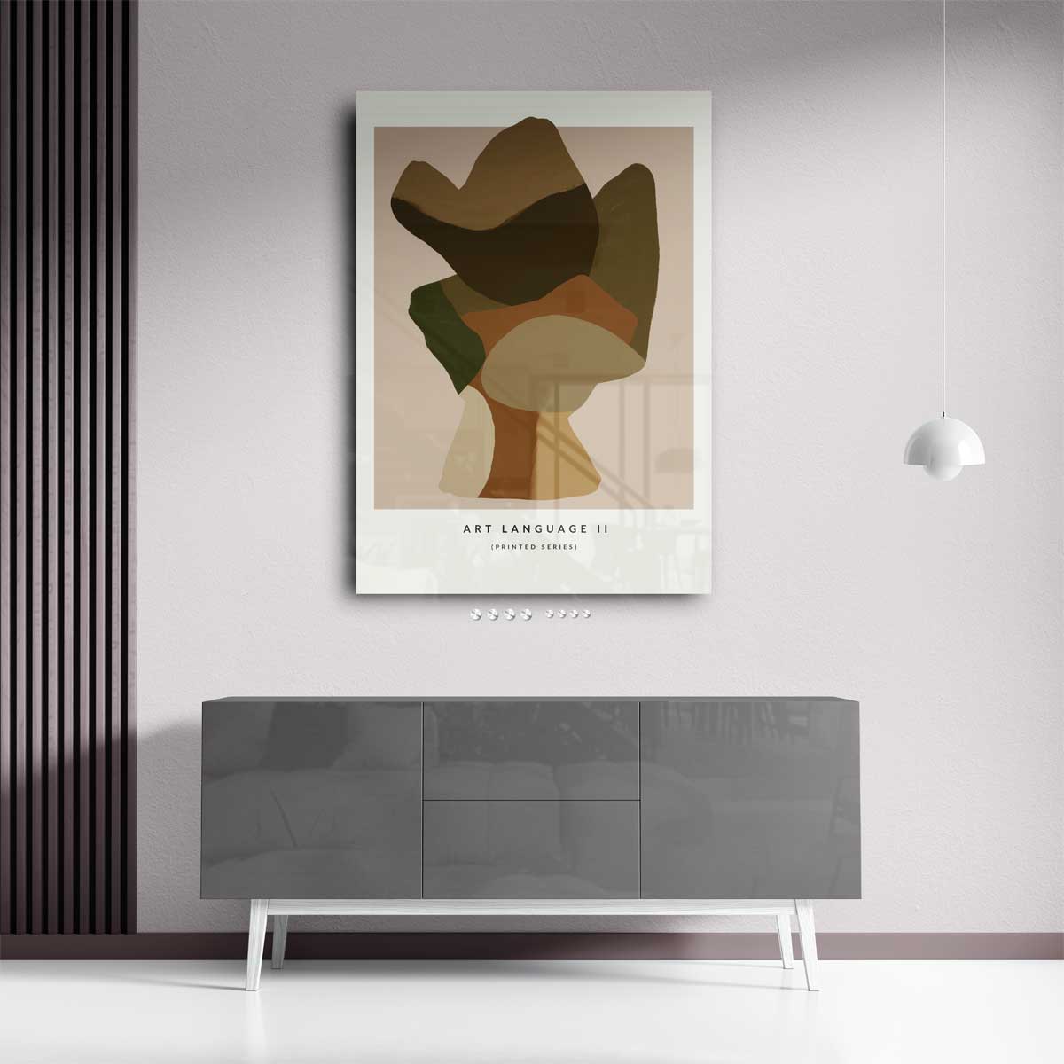 Abstracte Vormen in Aardetinten – staand kunstwerk voor modern interieur