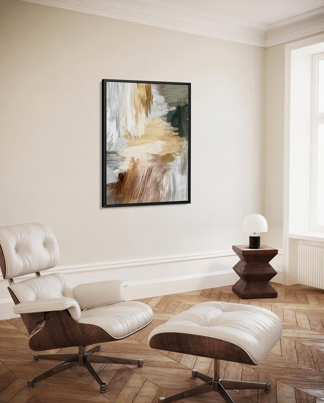 Dynamische kleurenmix – staand wanddecoratie kunstwerk