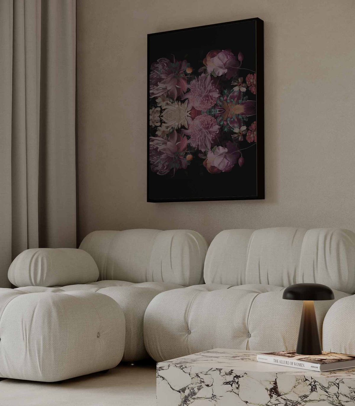 Bloemenpracht Symfonie – dibond wanddecoratie in staand formaat
