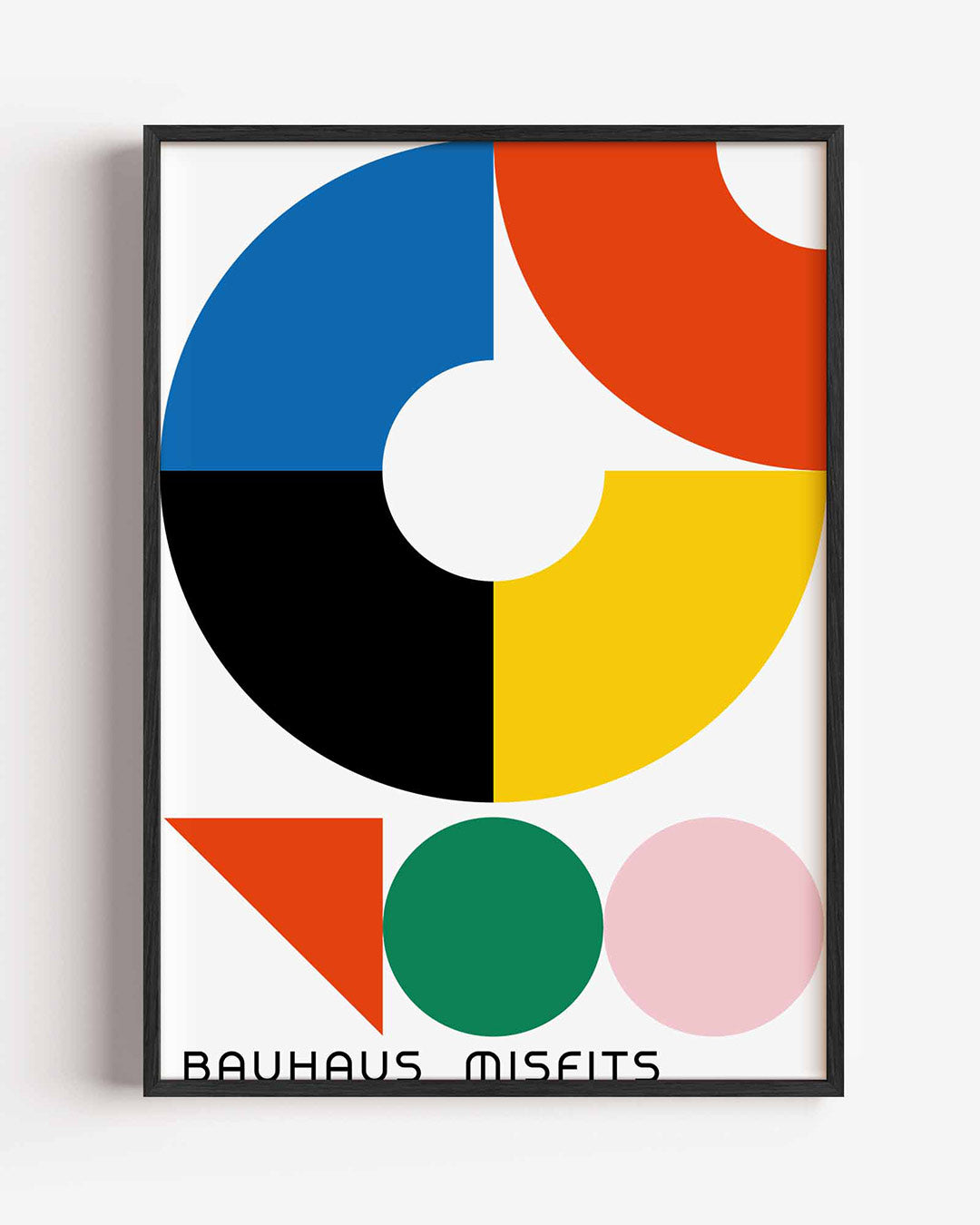Vormen en kleurvlakken – staande Bauhaus poster als wanddecoratie