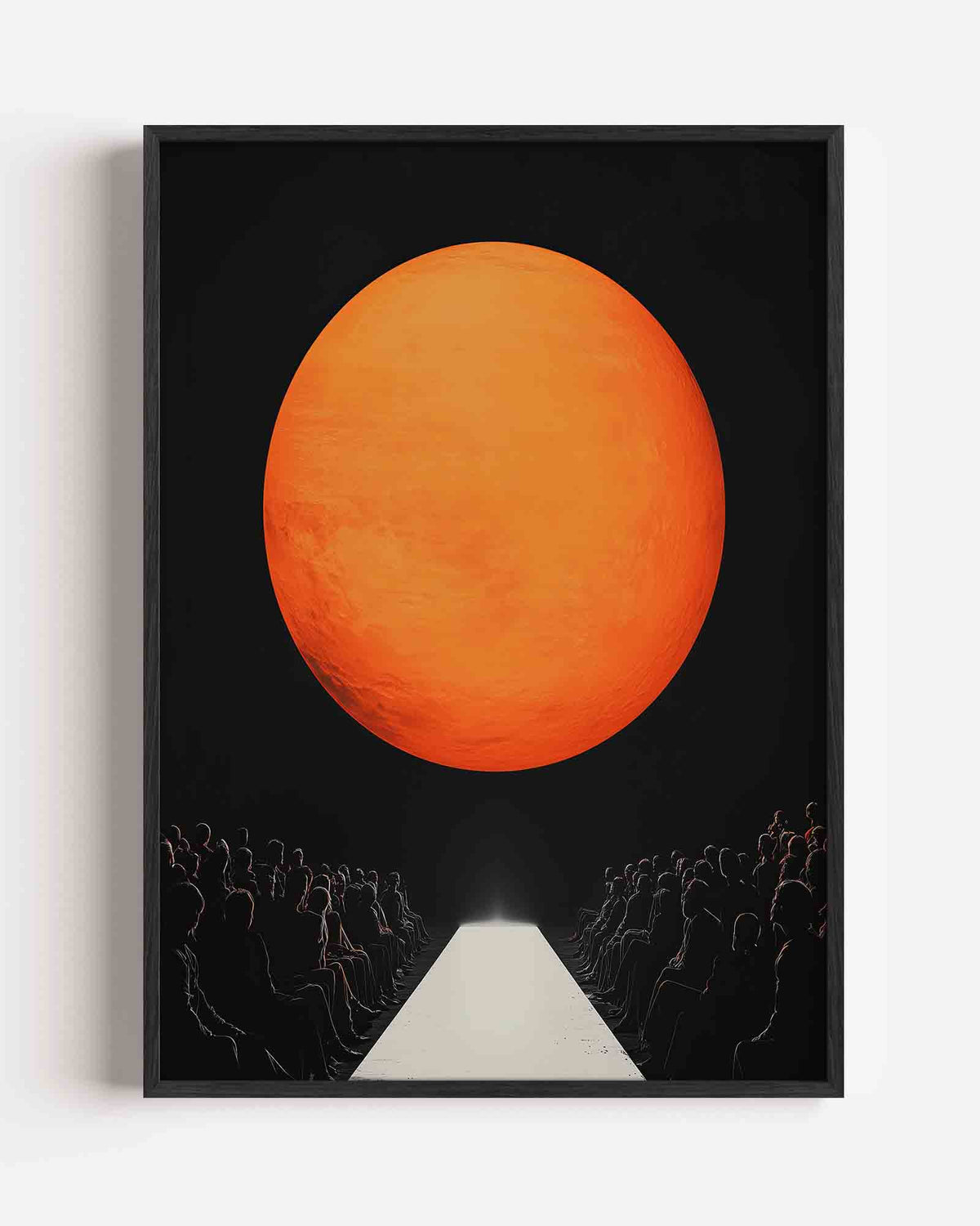 Grote oranje bol – Kleur & Vormen portret poster als wanddecoratie
