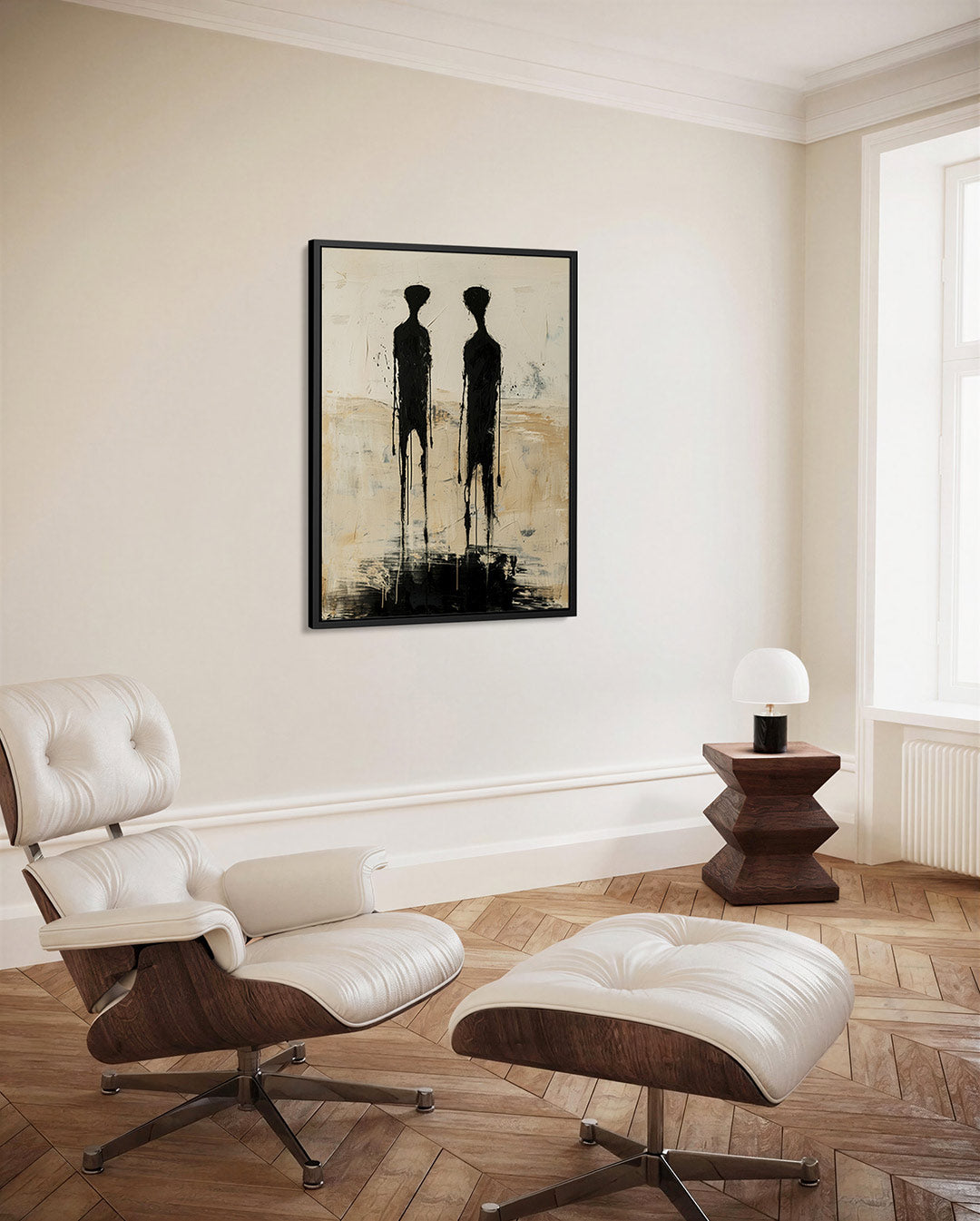 Twee silhouetten – decoratief kunstwerk voor aan de muur