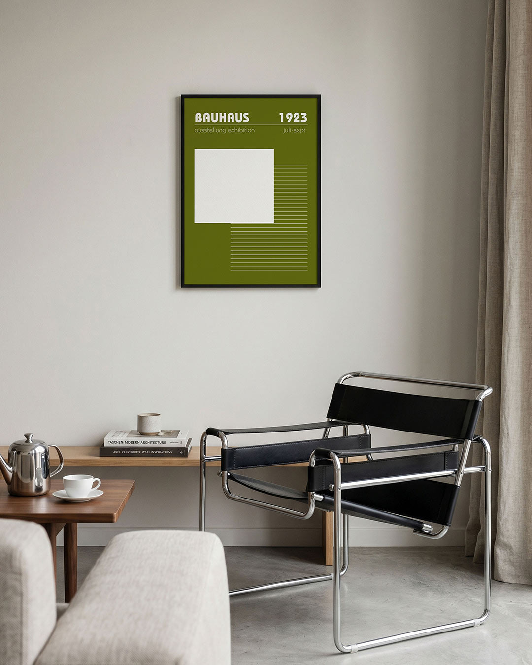 Vorm en lijnen – geometrische Bauhaus poster in staand formaat