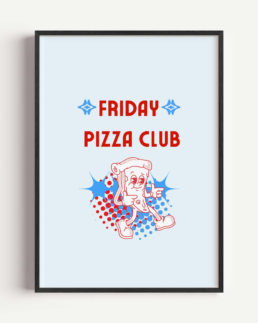 Friday Pizza Club – keuken portret poster als wanddecoratie