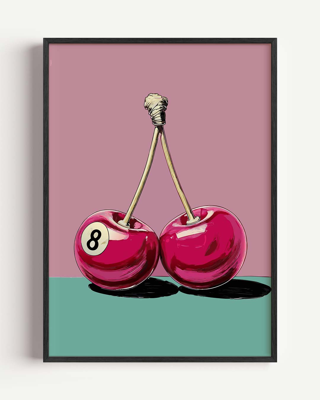 Speelse Kersen – zomer portret poster als wanddecoratie