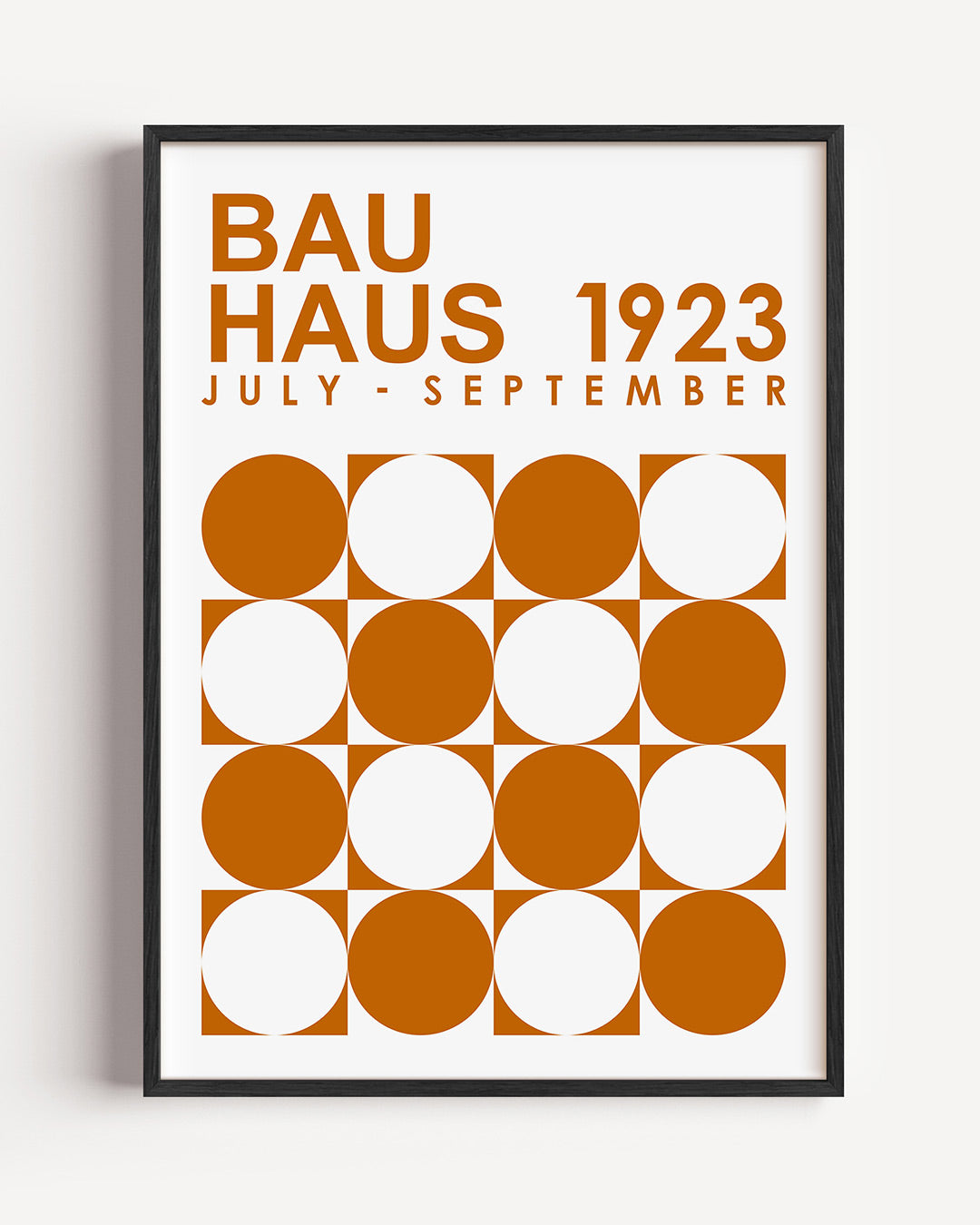 Cirkel en vierkant – staande Bauhaus poster als wanddecoratie
