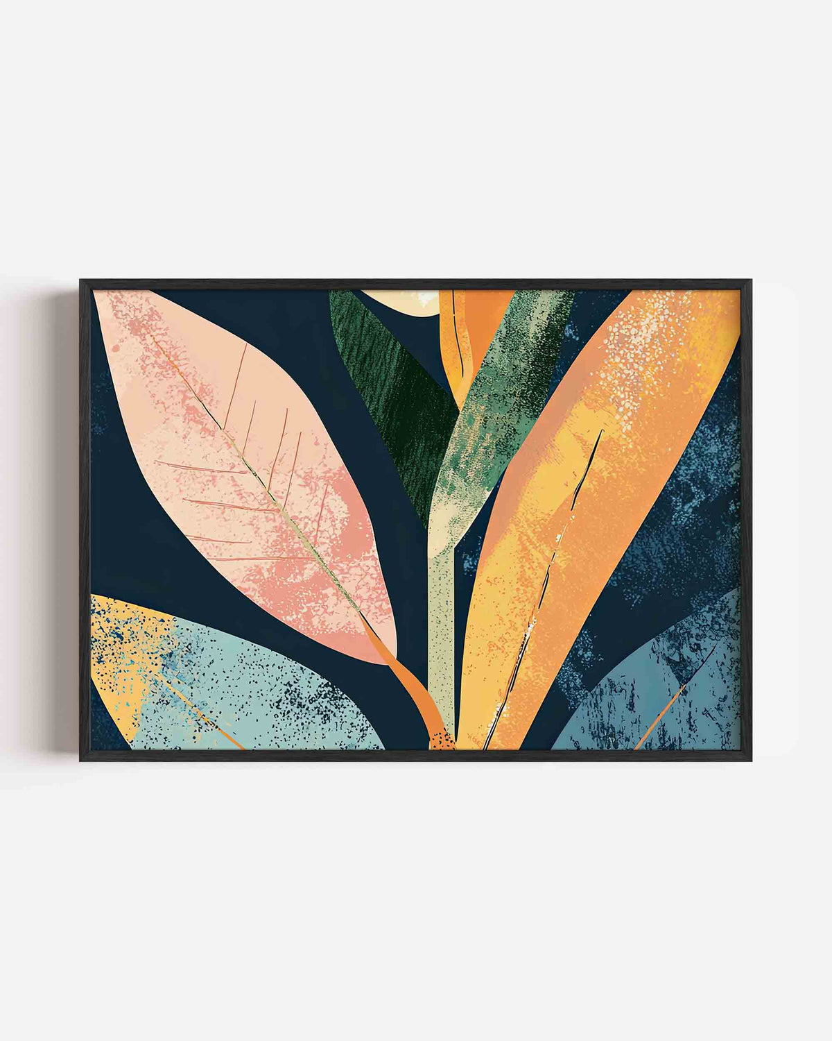 Bladeren in kleurrijke tinten – jungle landscape poster als wanddecoratie