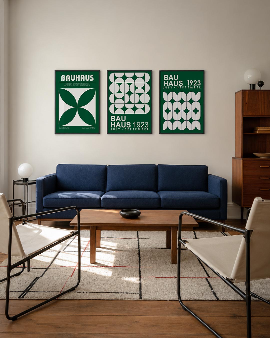 Vorm en balans driedelige posterset – deze posterset in drie delen toont een harmonie van groene en witte vlakken. De