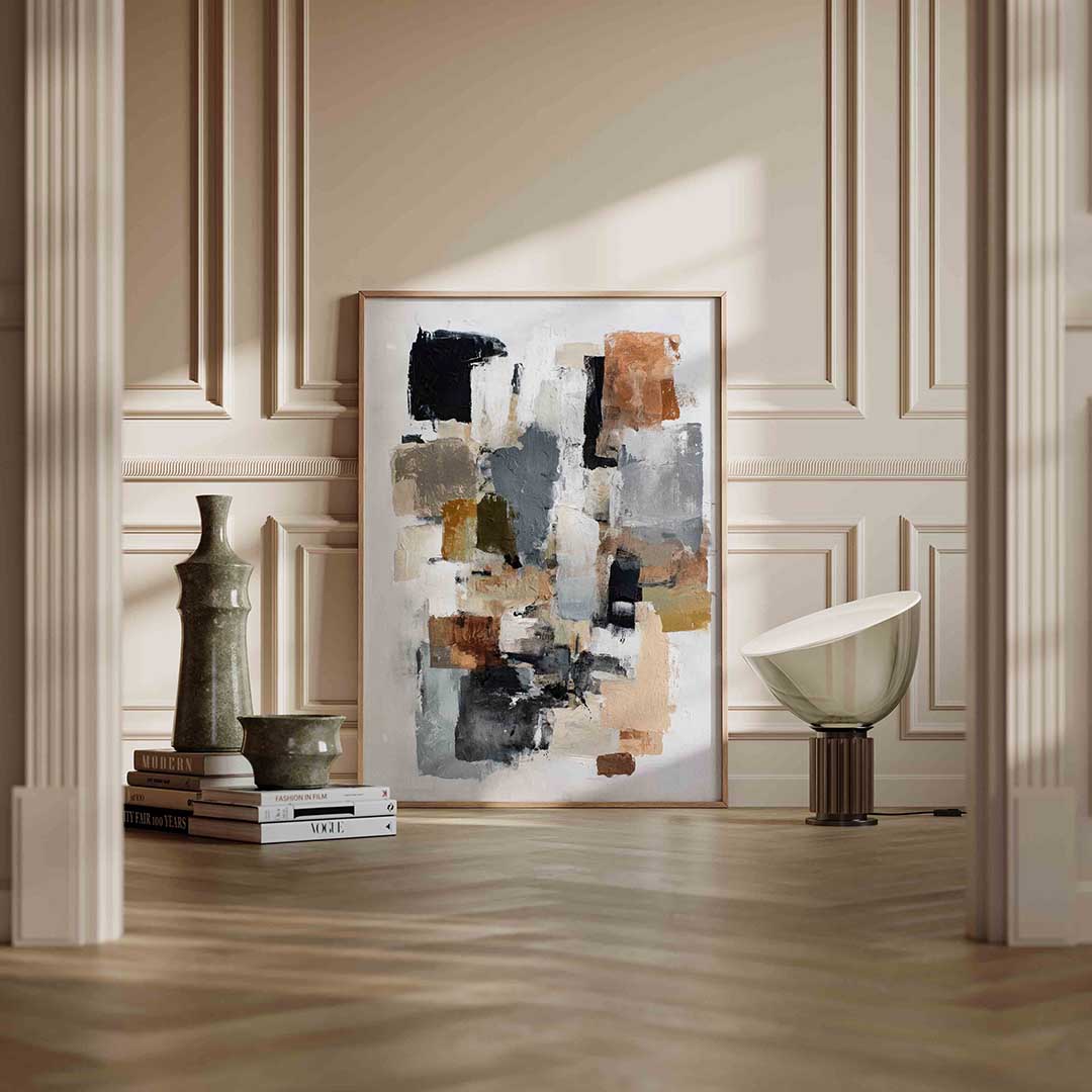 Abstracte vormen – staande abstracte wanddecoratie van WallArtistic