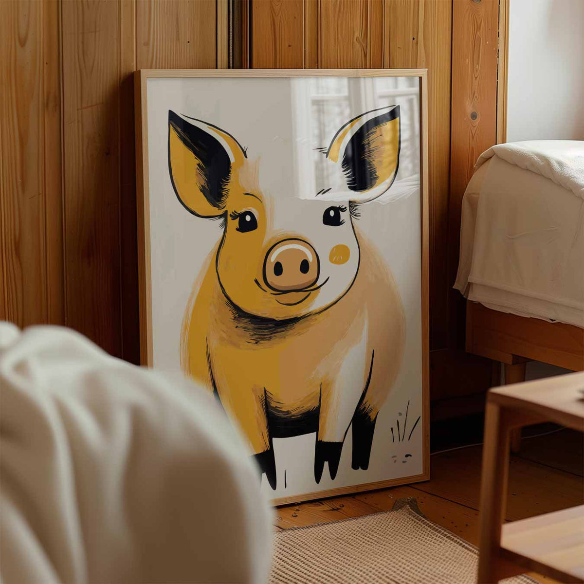 Vrolijke Varkenspracht – kinderposter in staand formaat