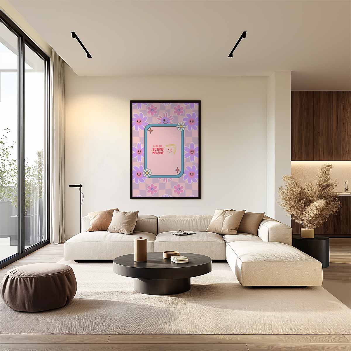 Bloemenkaart "Beyond Measure – canvas wanddecoratie in portret formaat