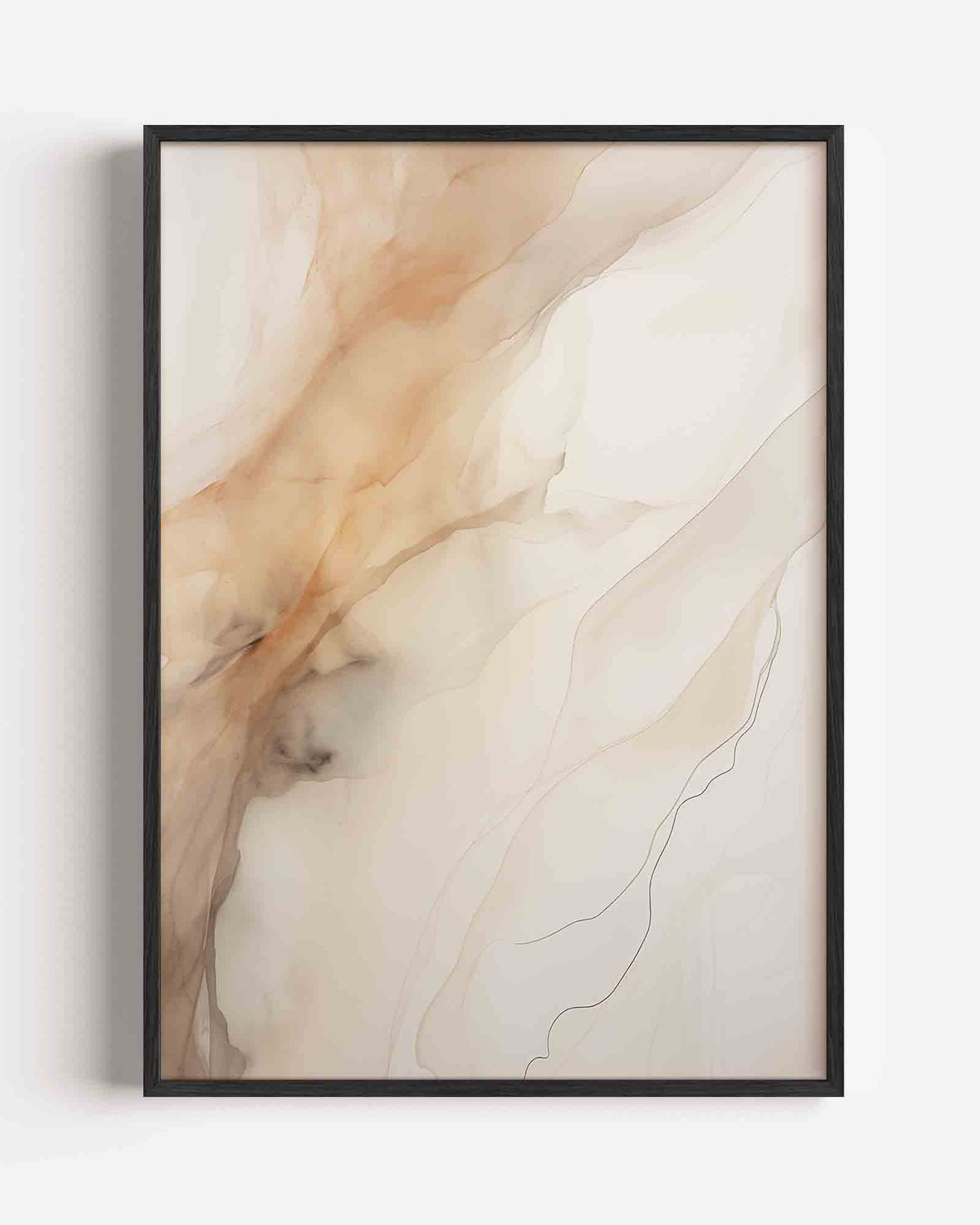 Abstracte beige vormen – zacht abstracte portret poster als wanddecoratie