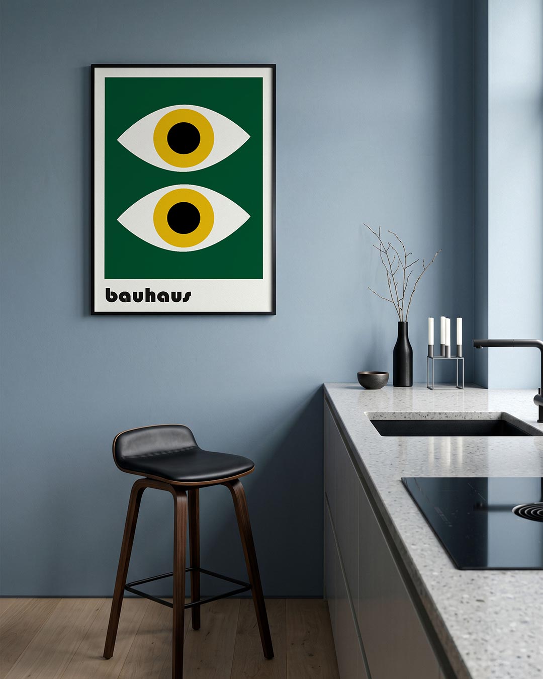  – geometrische Bauhaus poster in staand formaat