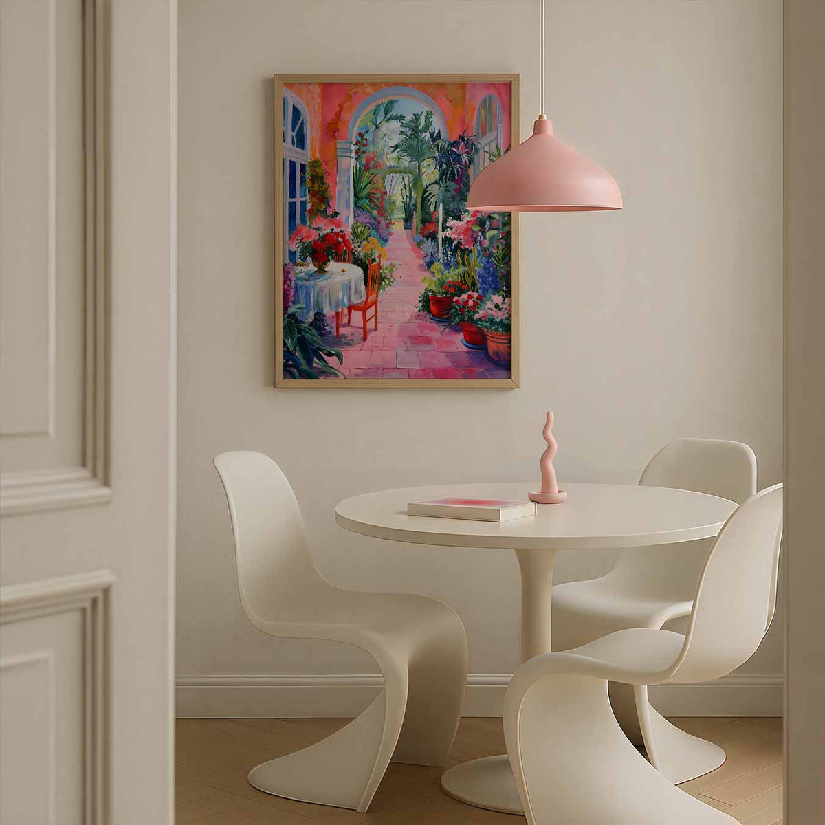 Betoverende Bloementuin Schilderij – Streetart wandkunst als portret poster