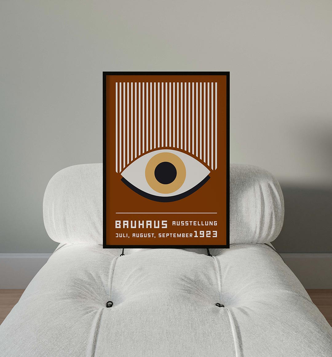Oog en lijnen – moderne Bauhaus wandkunst als poster