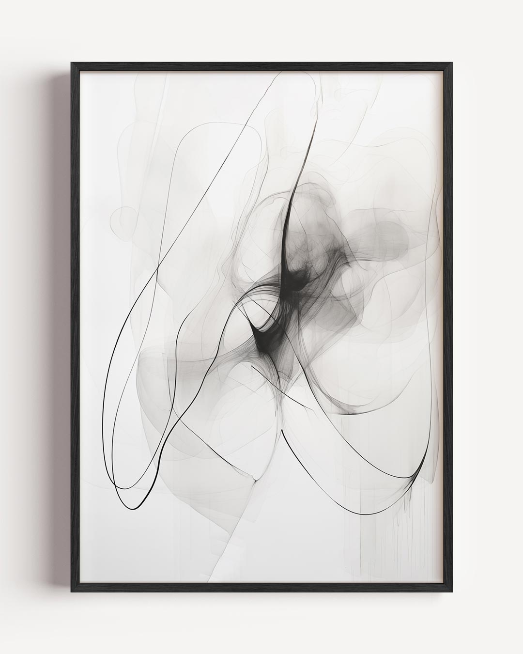 Minimalistische Zwart-Wit Abstracte – elegante portret poster als wanddecoratie