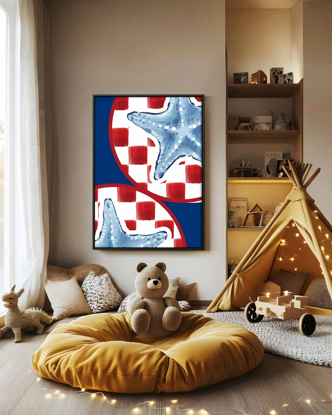 Zeeavontuur op Canvas – canvas wanddecoratie in portret formaat