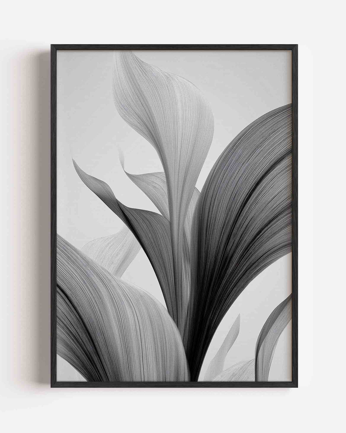 Abstracte bladeren – abstracte portret poster als wanddecoratie