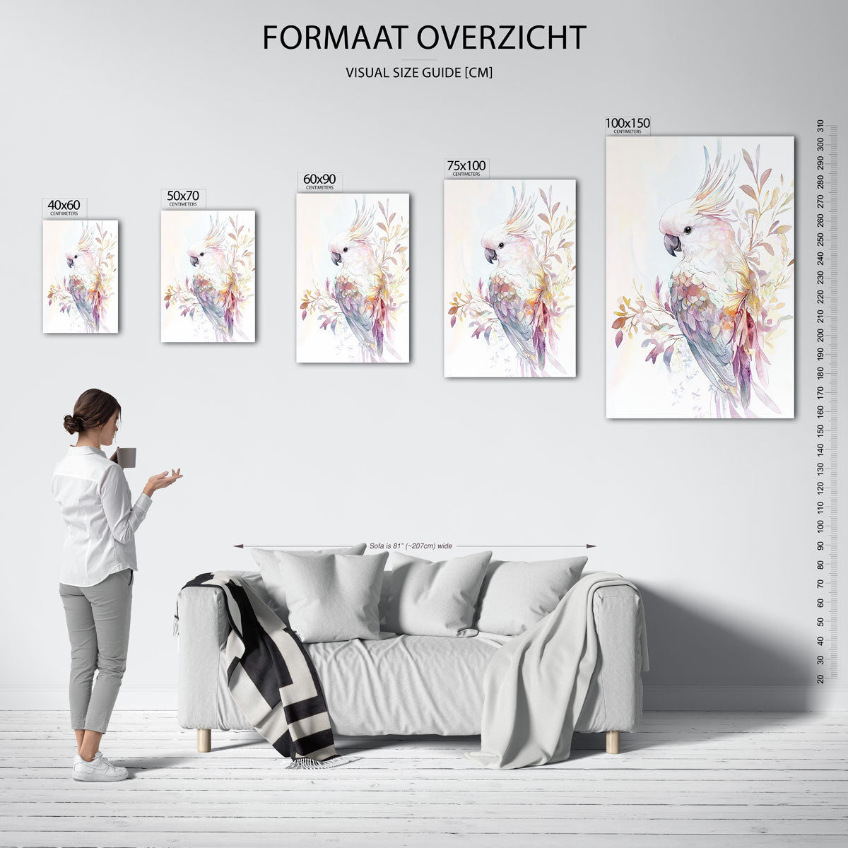 Vogelsymfonie – staand wanddecoratie kunstwerk