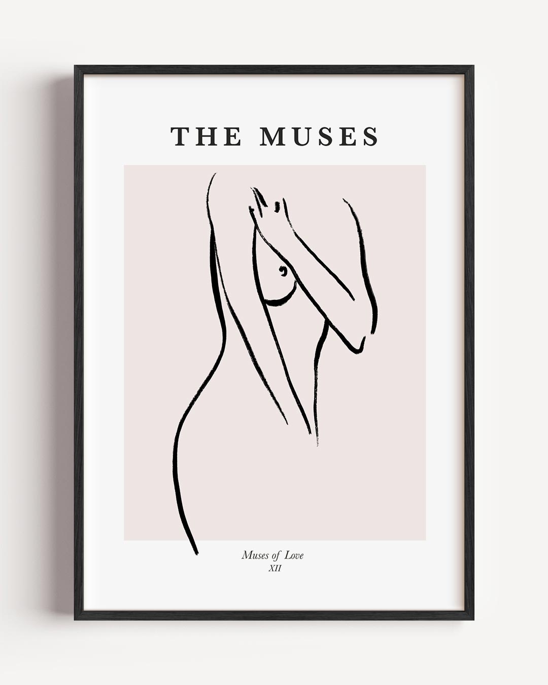 Elegante Lijntekening Muses – lijntekening portret poster als wanddecoratie