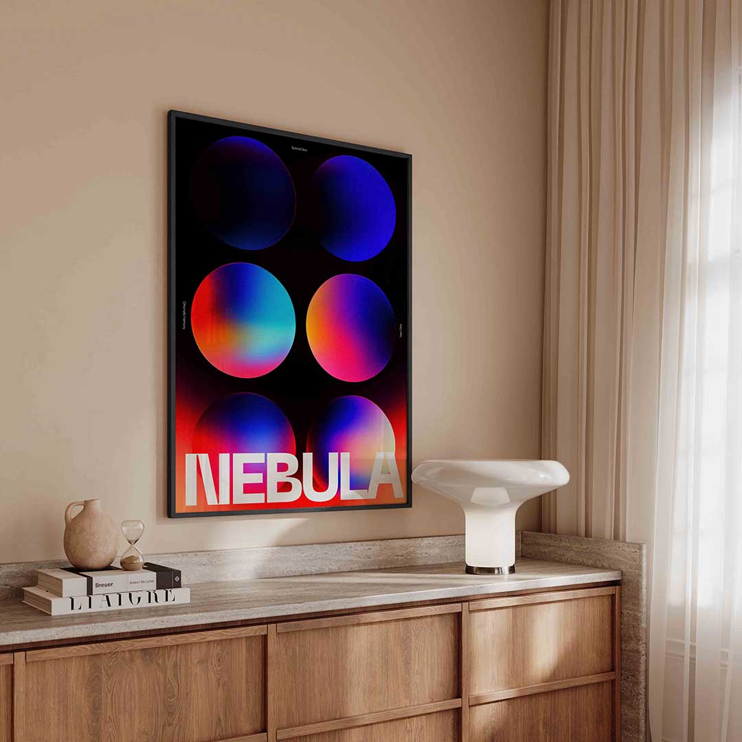 Nebula cirkels – urban poster in staand formaat