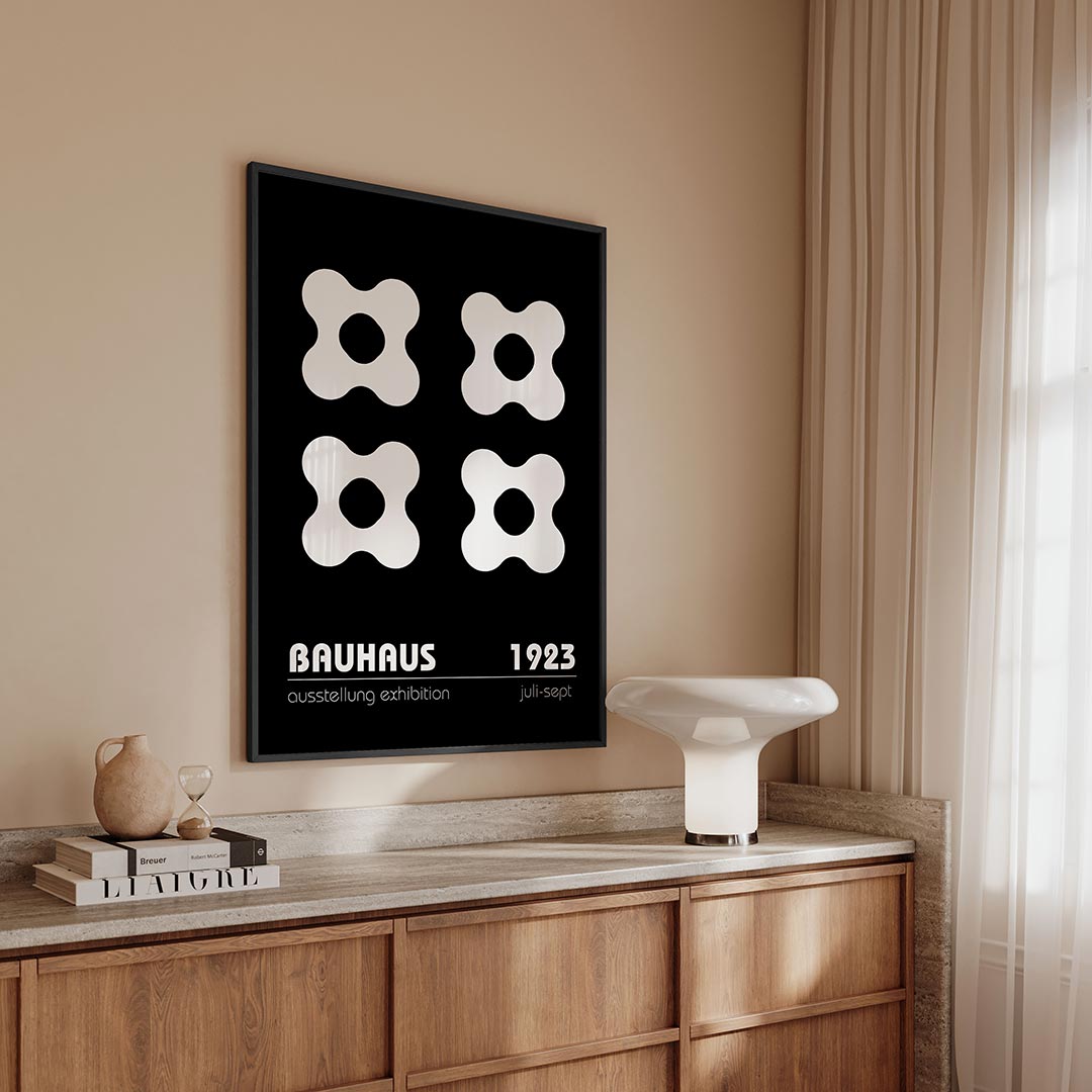  – geometrische Bauhaus poster in staand formaat