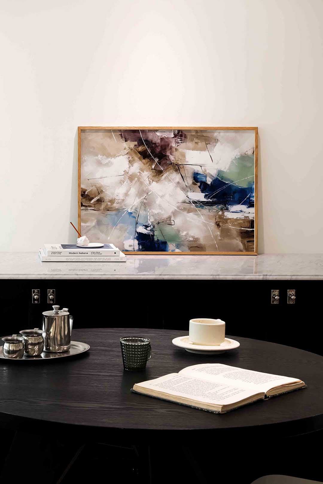 Abstracte vormen – abstracte poster in liggend formaat