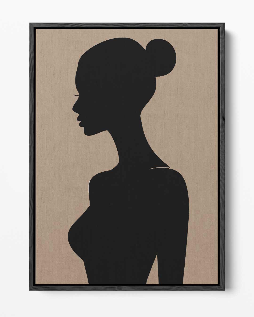Elegante Vrouwelijke Silhouet – portret kunstwerk als wanddecoratie