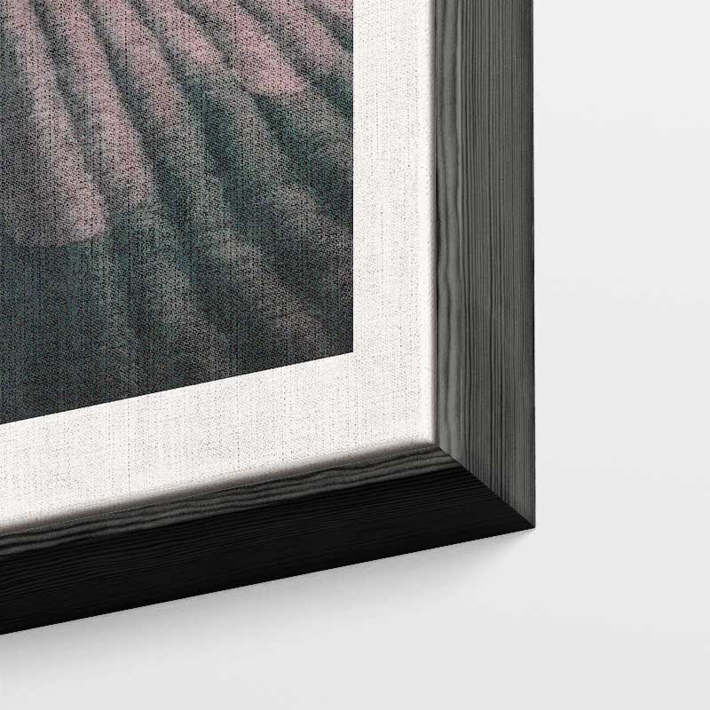 Dromerige Horizon – kunstwerk met zwarte baklijst