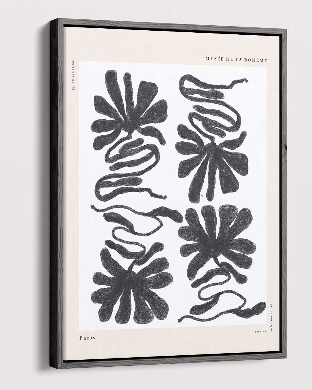 Abstracte Bloemvormen Illustratie – portret kunstwerk als wanddecoratie