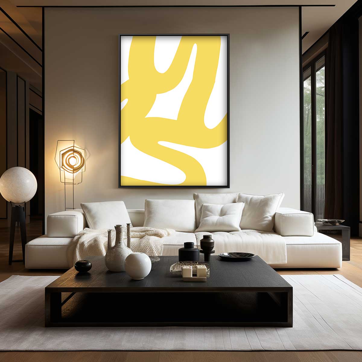 Zonnige Kronkelingen – modern portret kunstwerk van WallArtistic