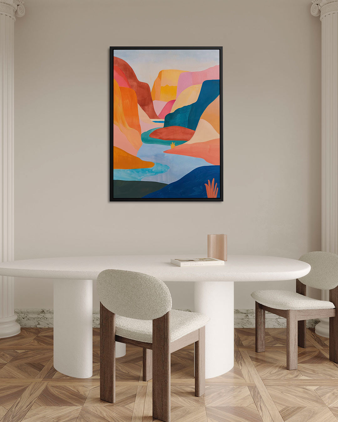 Kleurrijke landschap vormen – Levendig – alternatieve weergave van het kunstwerk