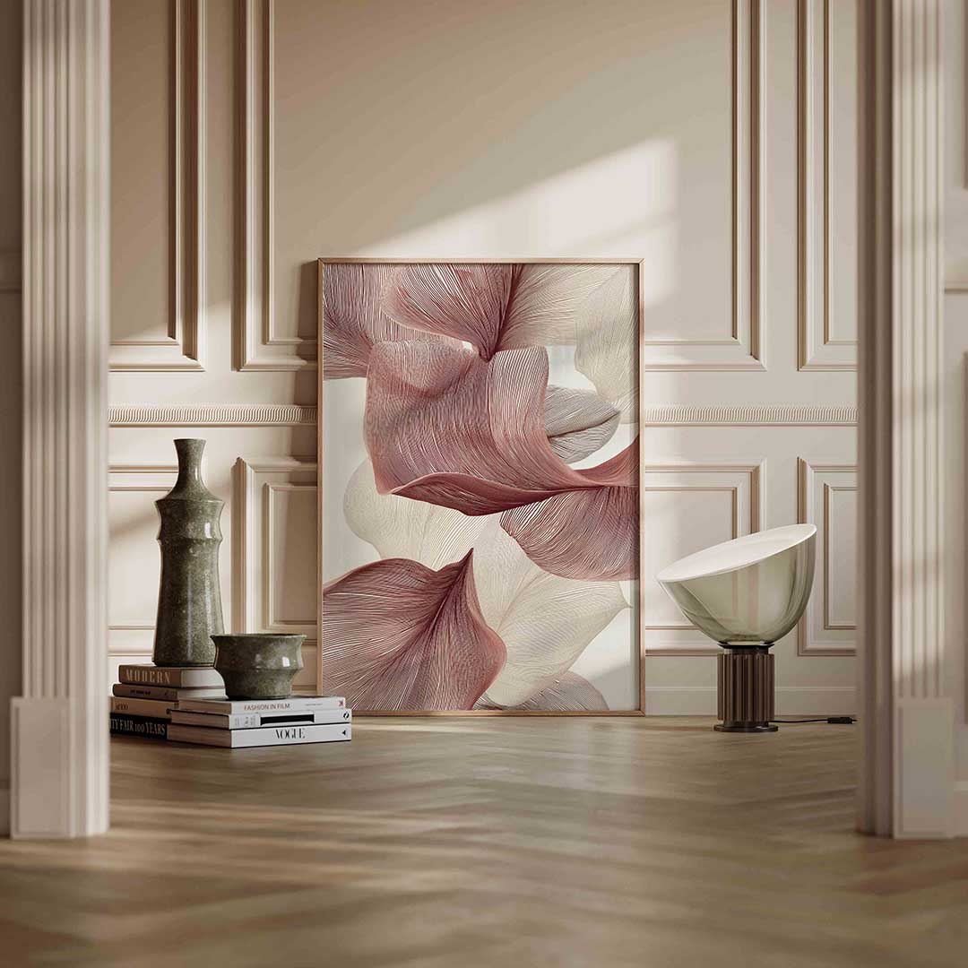 Golvende lijnen – staande abstracte wanddecoratie van WallArtistic