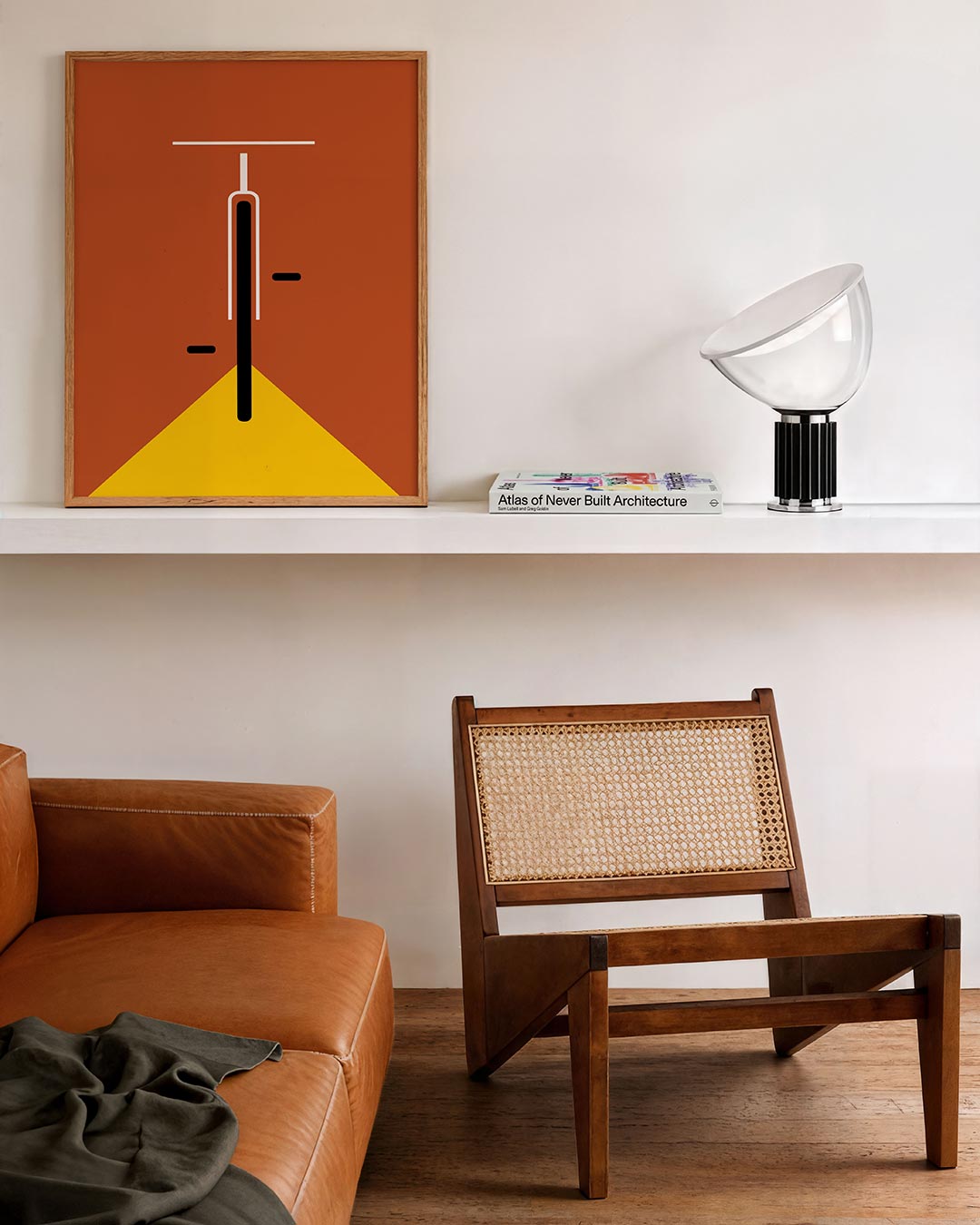 Lijnen en vlakken – staande Bauhaus poster voor aan de muur
